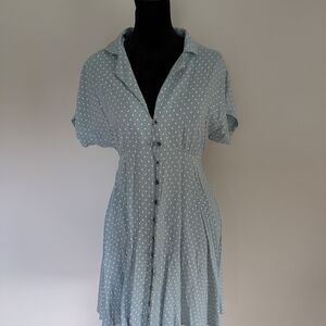 Kimchi Blue Light Blue Polka Dot Mini Dress